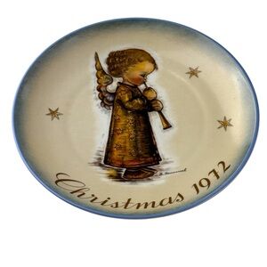 1972 Limited Edition Christmas Hummel Plate Angel with flute Schmid Brothers